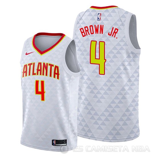 Camiseta Charlie Brown JR. #4 AtlantaHawks Association Blanco - Haga un click en la imagen para cerrar